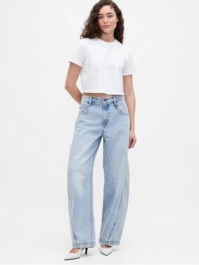 Gap x Beis highrise barrel jeans